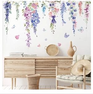 Zonon Floral butterfly 6 piece panel wallpaper In Each Roll Set Of 2
